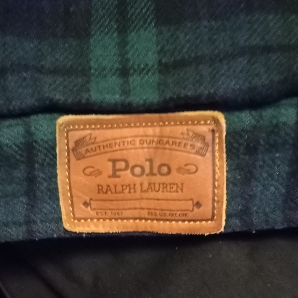 Vintage Polo Ralph Lauren Reversible Denim/Wool Barn Jacket, Women's Size L - Picture 5 of 5
